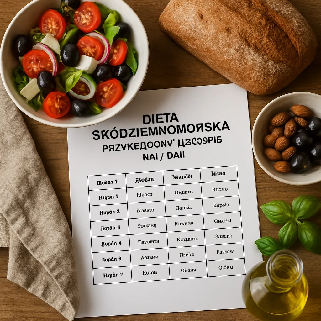 Dieta śródziemnomorska – przykładowy jadłospis na 7 dni.